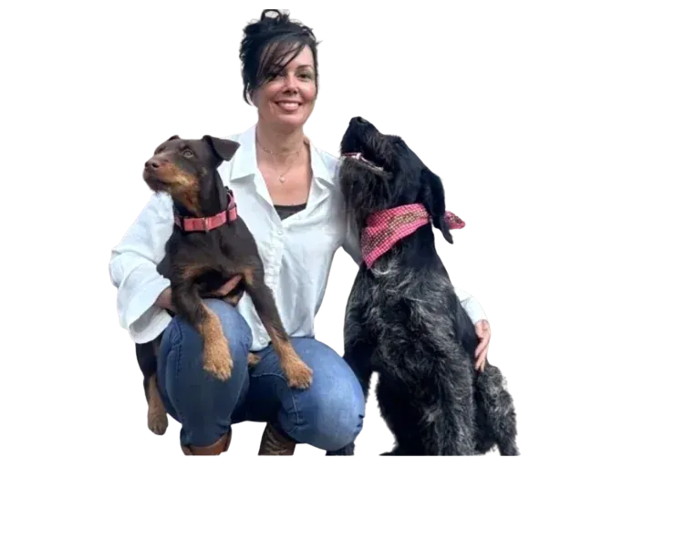 Sophia Blaske mit Spürhunden